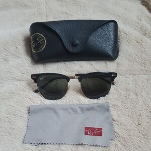 Ray-Ban Clubmasters Black and Gold Sunglasses